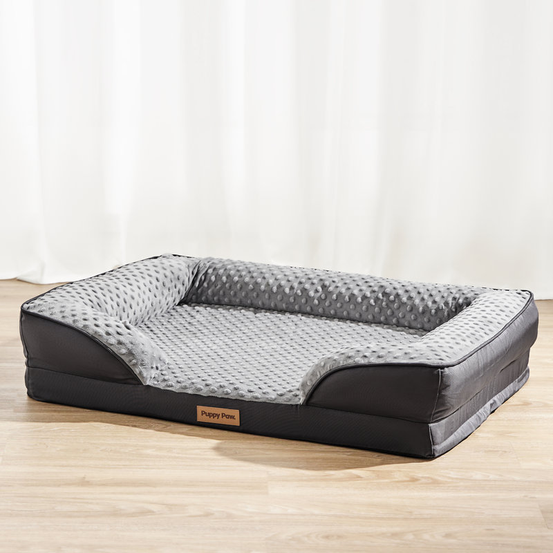 Puppy Paw Plush Orthopedic Bolster Dog Bed & Reviews Wayfair